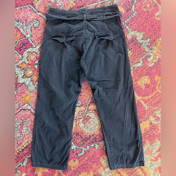 Nili Lotan | Women's Navy Blue Tie Waist Nolan Ankle Pants Drop Crotch Size 4 - Picture 6 of 13